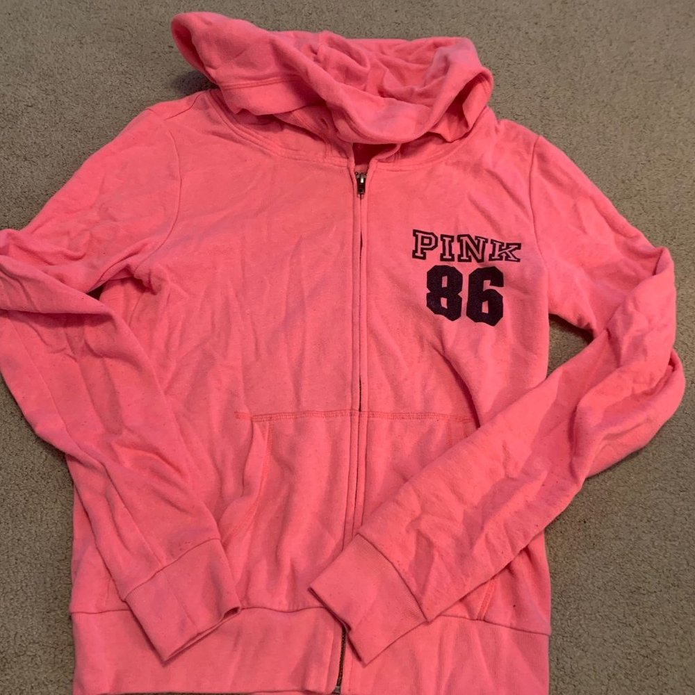 Gently Used Condition Pink Zip-up Hoodie